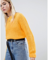 Желтый свободный свитер от Noisy May