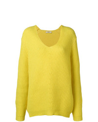 Желтый свободный свитер от Odeeh