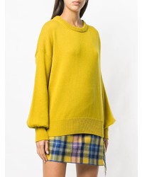 Желтый свободный свитер от Roberto Collina