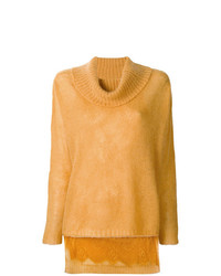 Желтый свободный свитер от Twin-Set