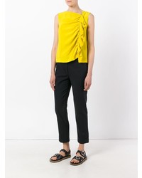 Желтый топ без рукавов от Erika Cavallini