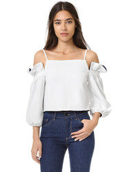 Желтый топ с открытыми плечами от Style Mafia