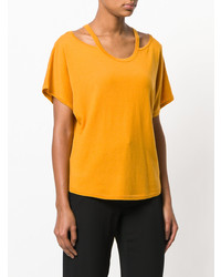 Желтый топ с открытыми плечами от Steffen Schraut