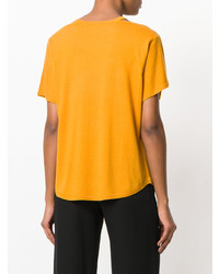 Желтый топ с открытыми плечами от Steffen Schraut