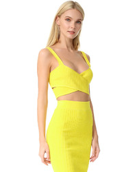 Желтый укороченный топ от Cushnie et Ochs