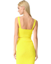 Желтый укороченный топ от Cushnie et Ochs