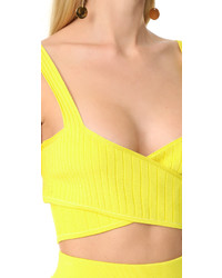 Желтый укороченный топ от Cushnie et Ochs