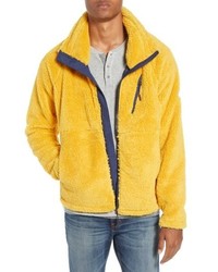 Желтый флисовый свитер на молнии