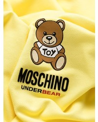 Мужской желтый флисовый свитшот с принтом от Moschino