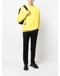 Мужской желтый флисовый свитшот с принтом от Moschino