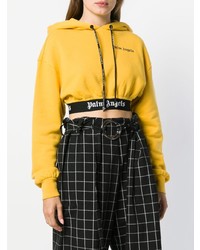Женский желтый худи с принтом от Palm Angels
