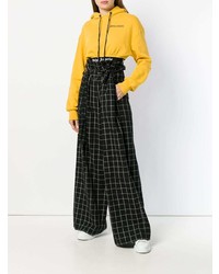 Женский желтый худи с принтом от Palm Angels