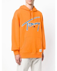 Мужской желтый худи с принтом от Tommy Jeans