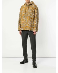 Мужской желтый худи с принтом от Wooyoungmi