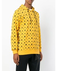 Мужской желтый худи с принтом от Hydrogen