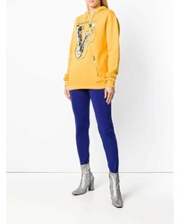 Женский желтый худи с принтом от Versace Jeans