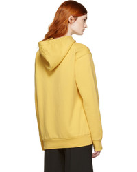 Женский желтый худи с принтом от Palm Angels