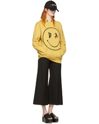 Женский желтый худи с принтом от Palm Angels