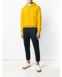 Мужской желтый худи от AMI Alexandre Mattiussi