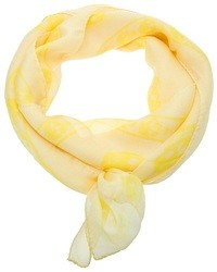 Женский желтый шарф с принтом от Alexander McQueen