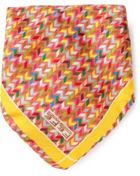 Мужской желтый шелковый шарф с принтом от fe-fe