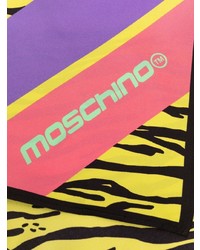 Мужской желтый шелковый шарф с принтом от Moschino