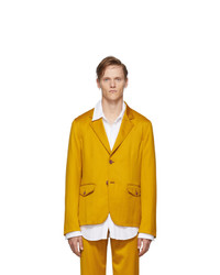 Желтый шерстяной пиджак