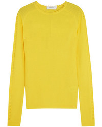 Женский желтый шерстяной свитер от Carven