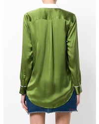 Зеленая блуза на пуговицах от Equipment