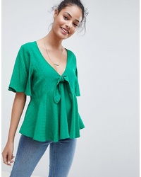 Зеленая блуза с коротким рукавом от ASOS DESIGN