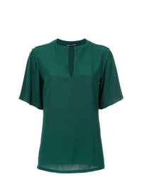 Зеленая блуза с коротким рукавом от Reinaldo Lourenço