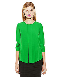 Зеленая блузка с длинным рукавом