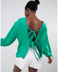 Зеленая блузка с длинным рукавом от ASOS DESIGN