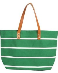 Зеленая большая сумка из плотной ткани