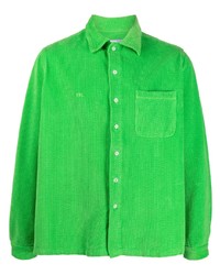 Мужская зеленая вельветовая рубашка с длинным рукавом от ERL