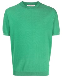 Мужская зеленая вязаная футболка с круглым вырезом от FURSAC
