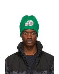 Мужская зеленая вязаная шапка от Moncler