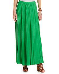Зеленая длинная юбка