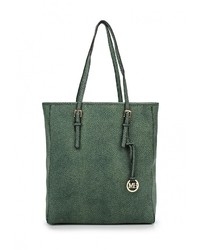 Зеленая замшевая большая сумка от Marc Johnson