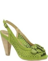 Зеленая замшевая обувь