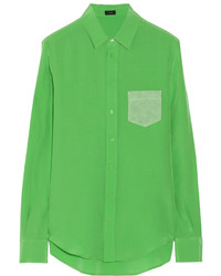 Зеленая классическая рубашка