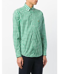 Мужская зеленая классическая рубашка в клетку от Etro