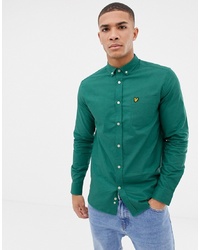Мужская зеленая классическая рубашка от Lyle & Scott