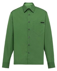 Мужская зеленая классическая рубашка от Prada