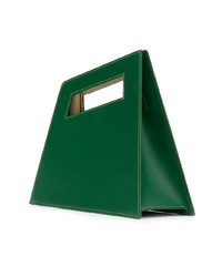 Зеленая кожаная большая сумка от Jacquemus