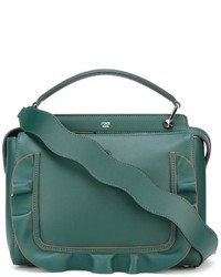 Зеленая кожаная большая сумка от Fendi