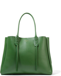 Зеленая кожаная большая сумка от Lanvin