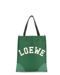 Мужская зеленая кожаная большая сумка от Loewe