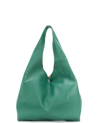 Зеленая кожаная большая сумка от Maison Margiela