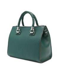 Зеленая кожаная большая сумка от Liu Jo